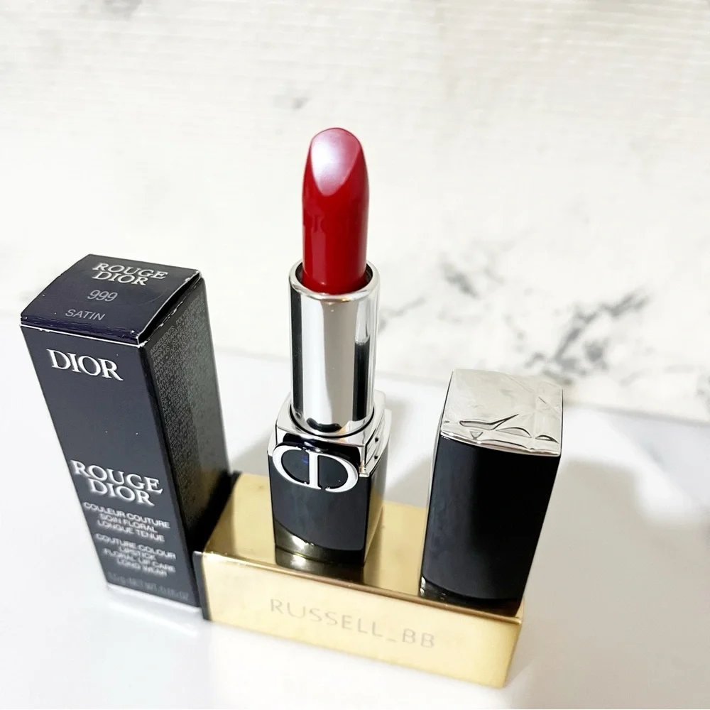Dior Rouge Lipstick Color 999 Red Satin • Travel Size